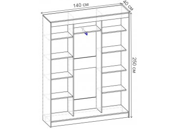 Шкаф-купе Риф 3 ШК.025.1400-01