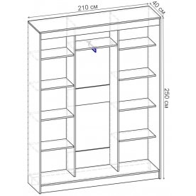 Шкаф-купе Риф 3 ШК.025.2100-01