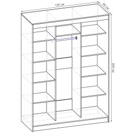 Шкаф-купе Риф 3 ШК.026.1300-01