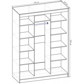 Шкаф-купе Риф 3 ШК.026.1500-01/21 вариант 2