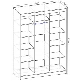 Шкаф-купе Риф 3 ШК.027.1400-01/21 вариант 2