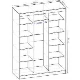 Шкаф-купе Риф 3 ШК.035.1800-01/21 вариант 2