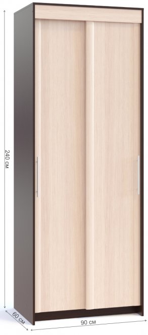 Шкаф-купе ШР-96.1 венге / беленый дуб