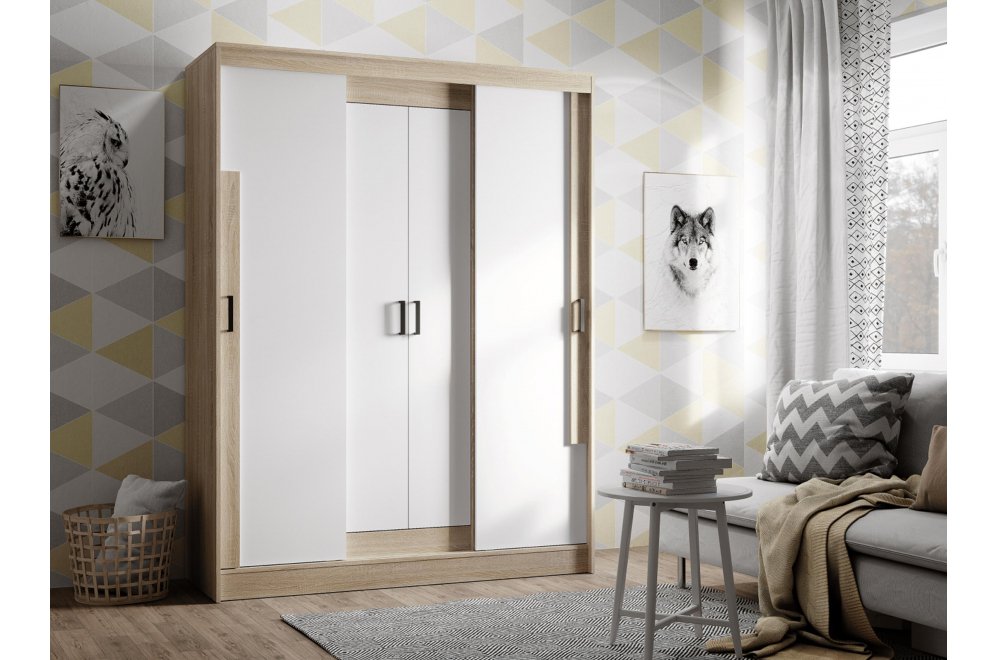 Шкаф-купе Смарт ШКК-06 дуб сонома / белый