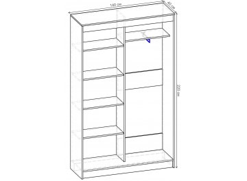 Шкаф-купе Стандарт 2 ШК.004.1400-08