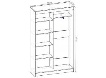 Шкаф-купе Стандарт 2 ШК.005.1400-09