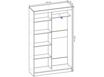 Шкаф-купе Стандарт 2 ШК.007.1400-08