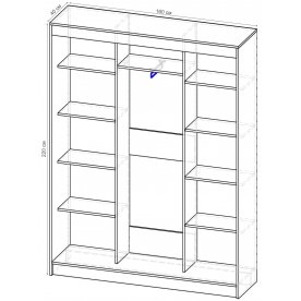 Шкаф-купе Стандарт 3 ШК.008.1600-08
