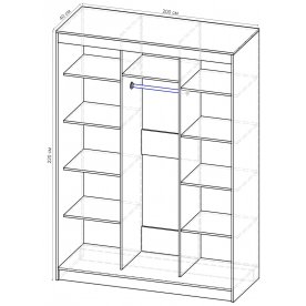 Шкаф-купе Стандарт 3 ШК.008.2000-08