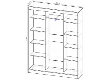 Шкаф-купе Стандарт 3 ШК.008.2200-08
