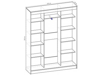 Шкаф-купе Стандарт 3 ШК.008.2200-09