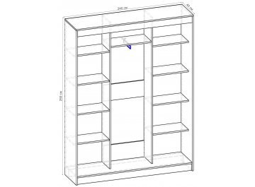 Шкаф-купе Стандарт 3 ШК.009.2400-08