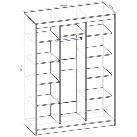 Шкаф-купе Стандарт 3 ШК.010.1800-09