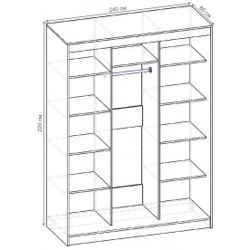 Шкаф-купе Стандарт 3 ШК.010.2400-09