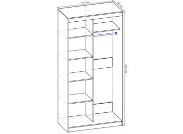 Шкаф-купе Стандарт Комбо 2.1 ШК.006.1400-19