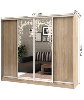 Шкаф-купе Стандарт Комбо 4.3 ШК.014.2700-08 / 18