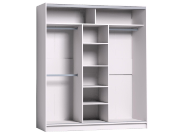 Трехдверный шкаф-купе Strike 1800 лдсп / лдсп белый