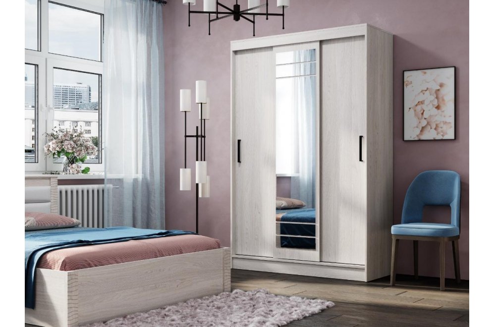 Шкаф-купе Тео ШКК-02 ясень белый