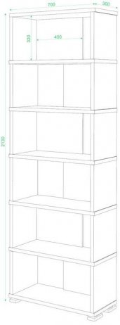 Стеллаж СБ-10/6 венге