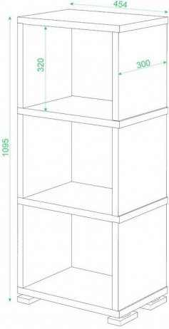 Стеллаж Эланта-15/3 карамель
