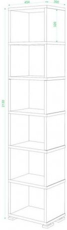 Стеллаж Эланта-15/6 карамель