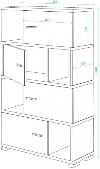 Стеллаж СБ-30/4 карамель