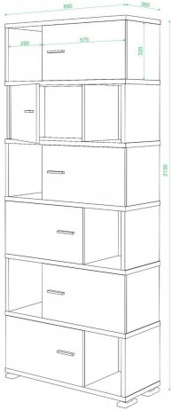 Стеллаж СБ-30/6 карамель