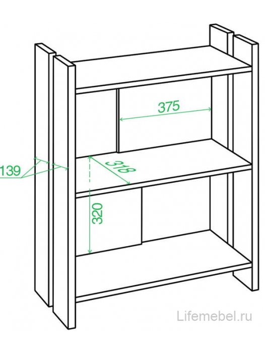 Стеллаж 85 см нельсон