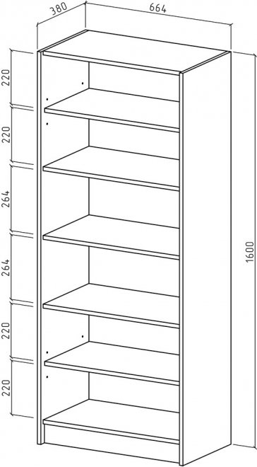 Стеллаж Август-2 дуб сонома / белый