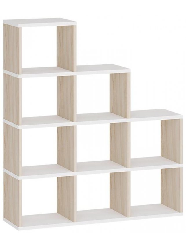 Стеллаж Бартоло СЛД 4 КБЕ карамель / белый