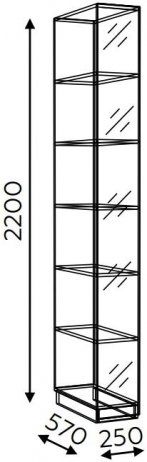 Стеллаж Беатрис модель 13 палермо