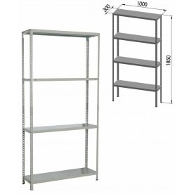 Стеллаж Стеллаж MS Plus-185/30-4