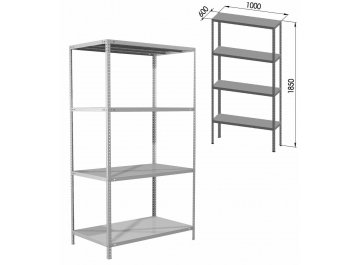 Стеллаж Стеллаж MS Plus-185/60-4