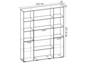 Стеллаж Бриз-6.04 СТ.114.1600-01
