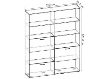 Стеллаж Бриз-8.01 СТ.131.1600-01