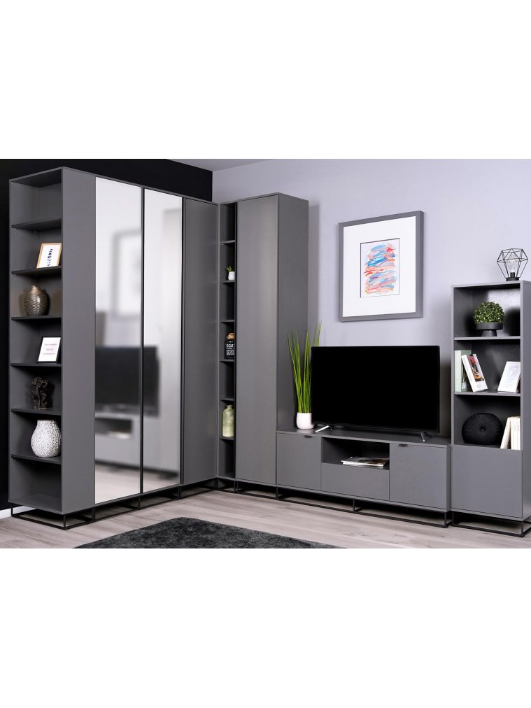 Стеллаж City завершающий графит