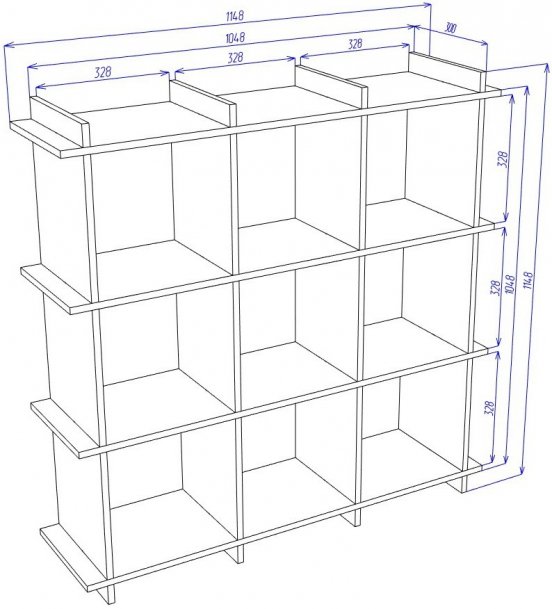 Стеллаж Cross СЛ3х3 В венге