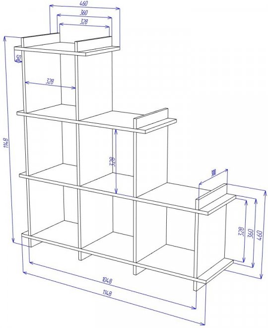 Стеллаж Cross СЛН В венге
