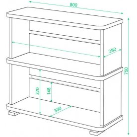Стеллаж Домино СБ-25/2 ШК-Ч