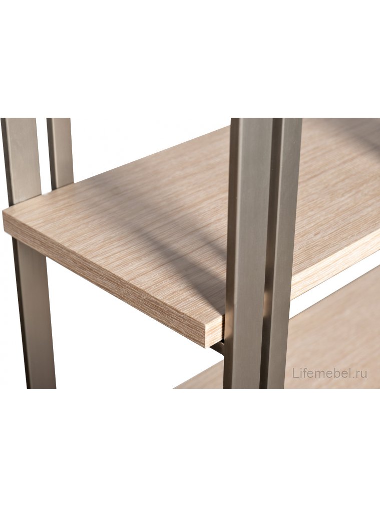 Стеллаж Дуку 200 светлый дуб / хром