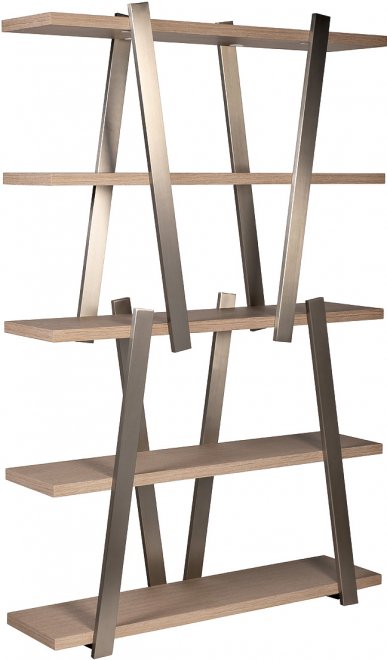 Стеллаж Дуку светлый дуб / хром