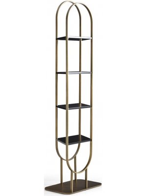 Стеллаж Гаррет матовая бронза / черный