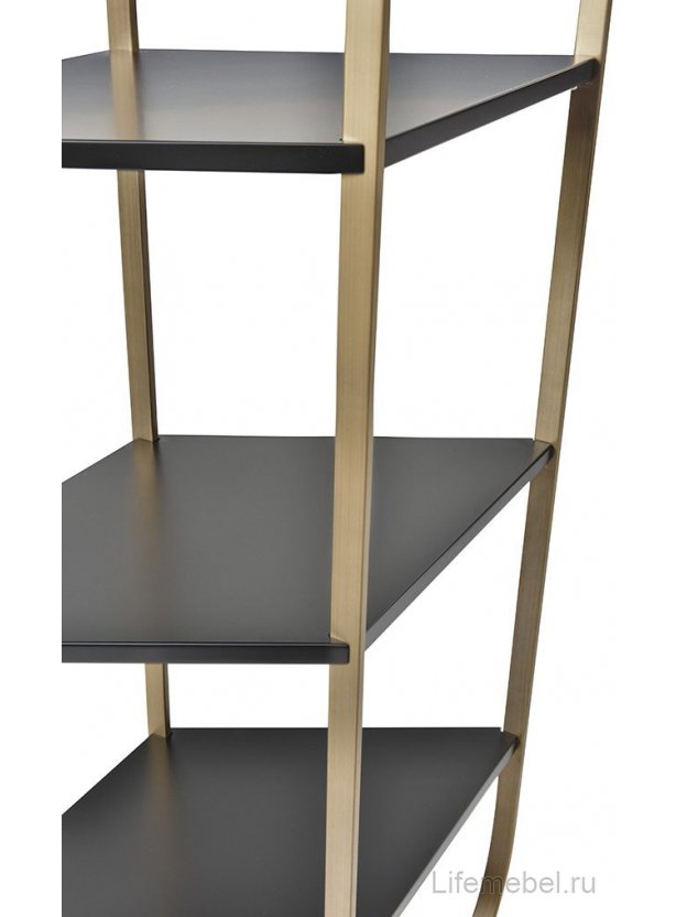 Стеллаж Гаррет матовая бронза / черный