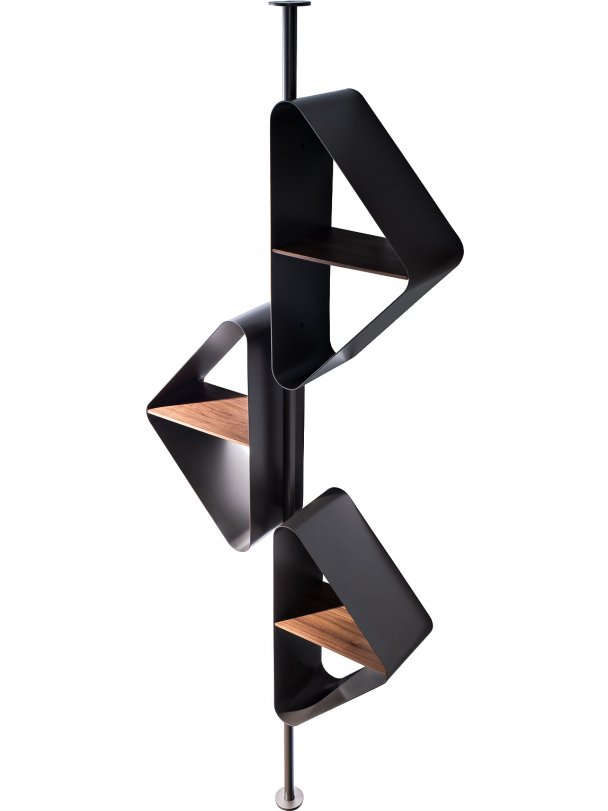 Стеллаж Гвидо черный / орех