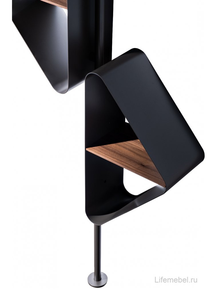 Стеллаж Гвидо черный / орех