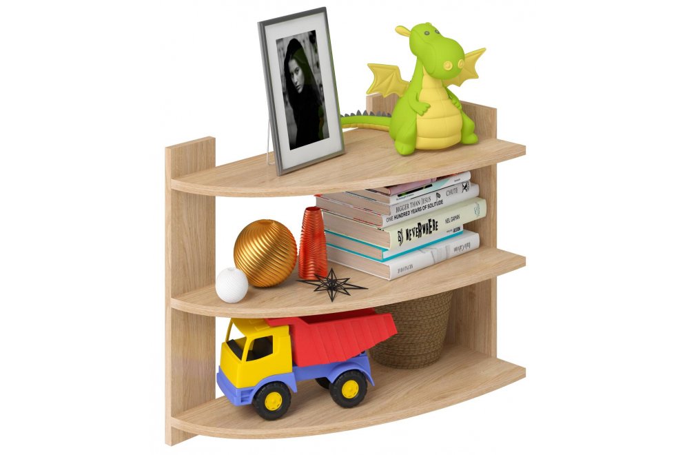 Стеллаж H500 дуб сонома полуугловой