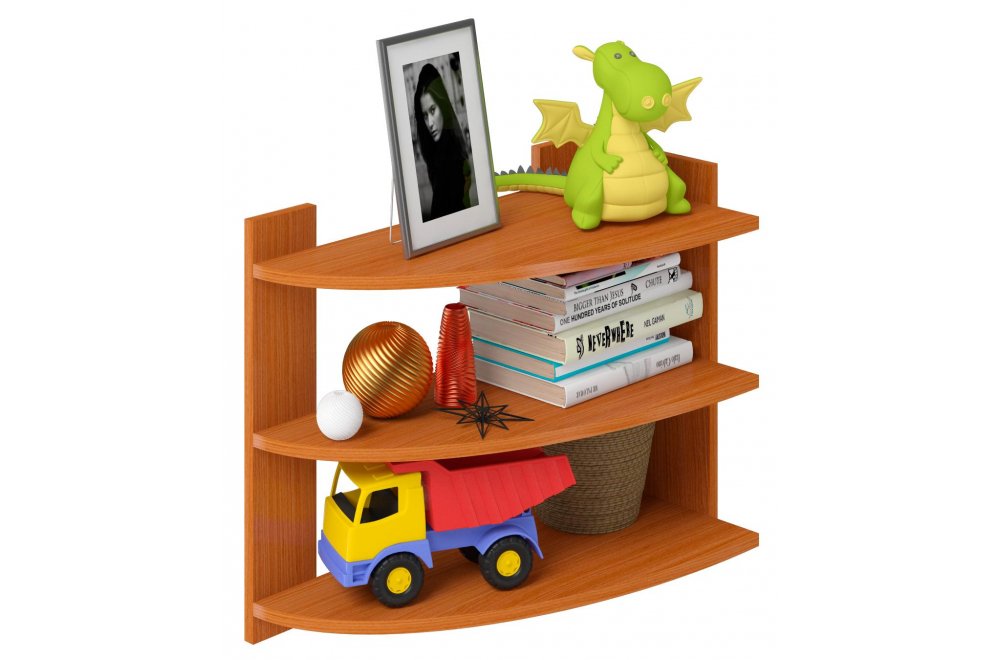 Стеллаж H500 вишня оксфорд полуугловой