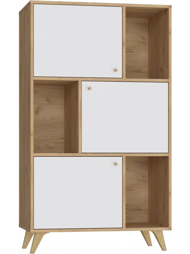 Стеллаж Ирма ИР-10 дуб крафт / белый структурный