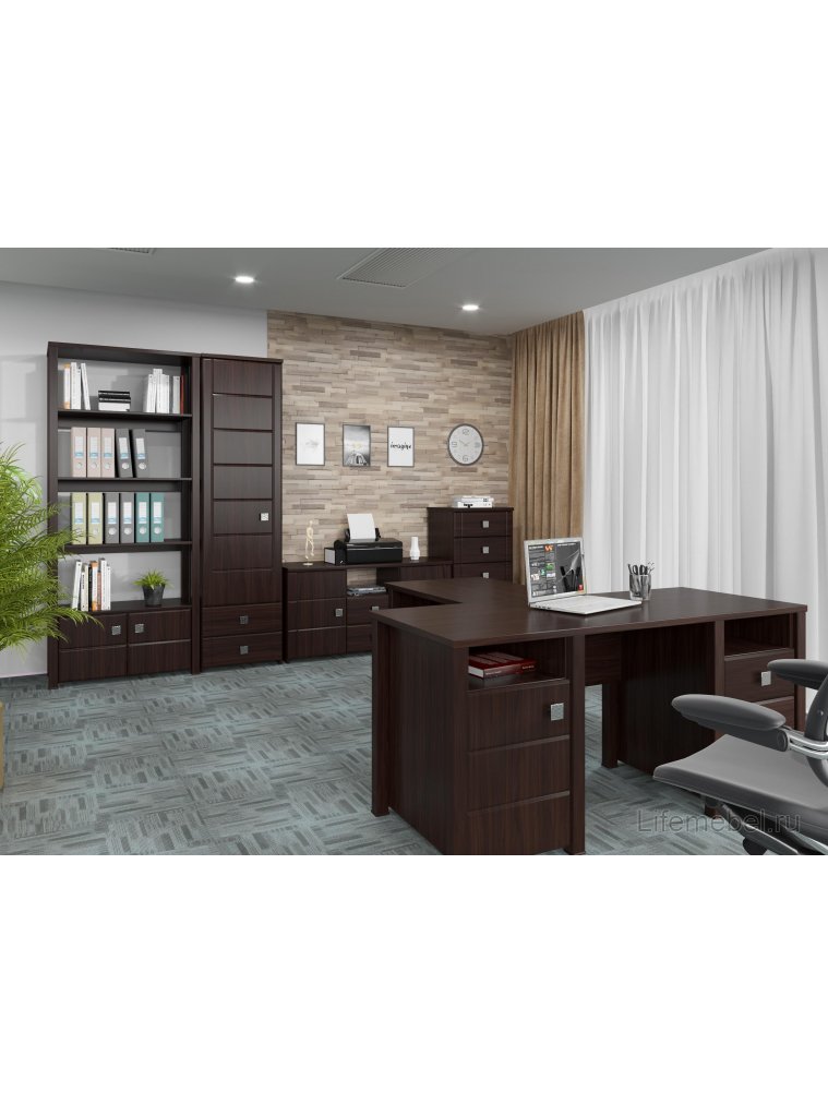 Стеллаж Изабель ИЗ-62К орех темный