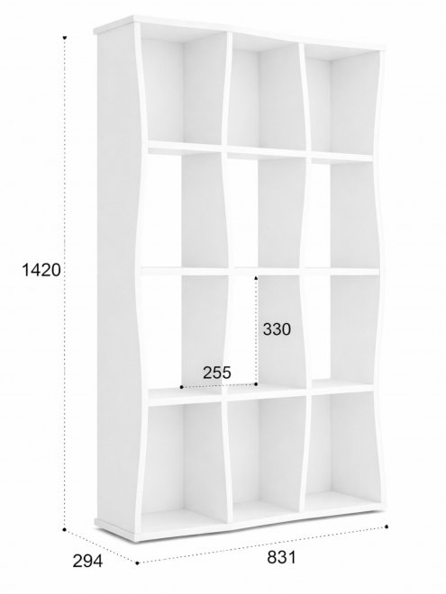 Стеллаж Контемпо КТ-02 белый бриллиант